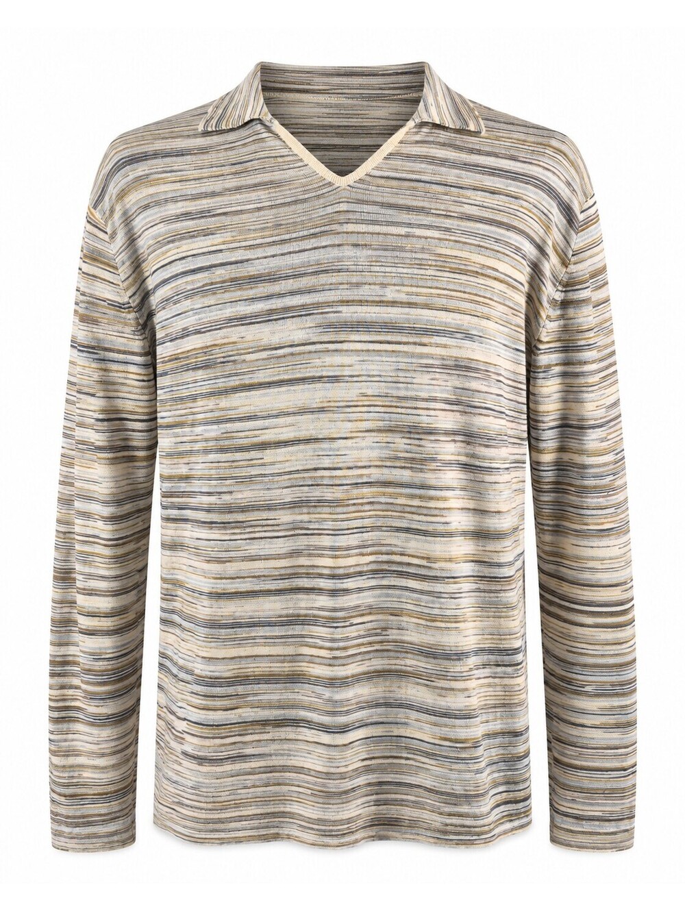 Bugatchi Made in Italy XXL Striped Cotton Knit Polo